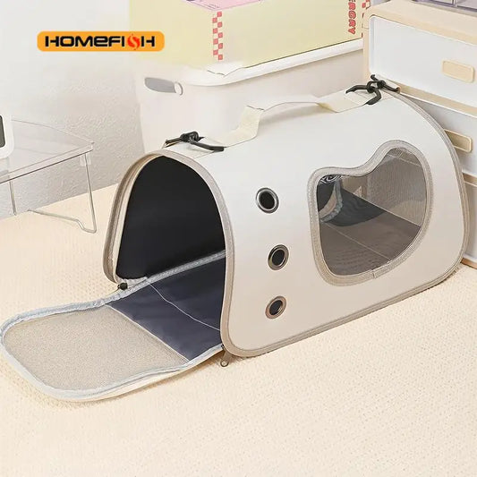 Portable Pet Carrier Bag for Small Dogs Cats Outdoor Foldable Cat Bag Breathable Cat Shoulder Bag Kitten Carrying Bag
