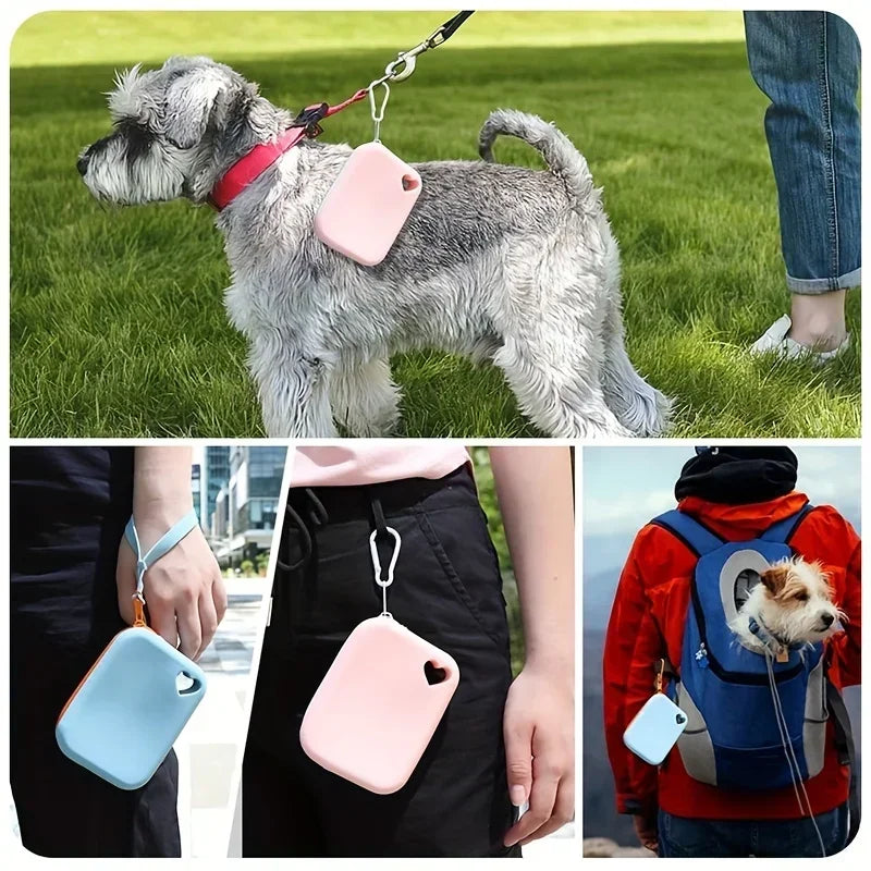Silicone Pet Food Pouch Outdoor Dog Walking Bag Training Dog Treat Pouch Portable Waterproof  Food - Grade Pet Food Storage Bag