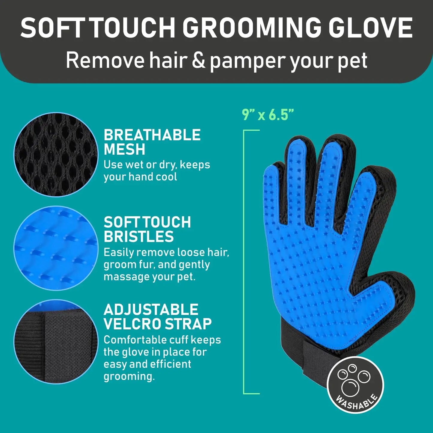 Pet Deshedding Brush Silicone Grooming Gloves Cat Dog Hair Remover Pet Comb Gloves Cleaning Hair Removal Shedding Supplies