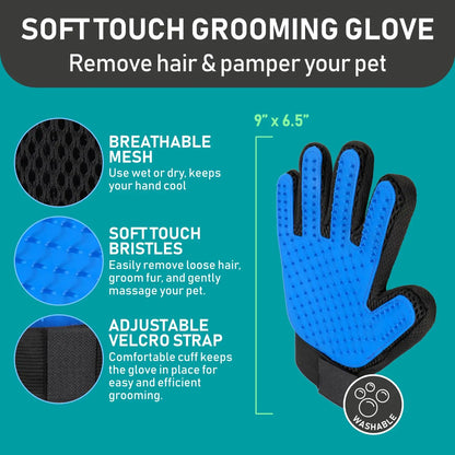 Pet Deshedding Brush Silicone Grooming Gloves Cat Dog Hair Remover Pet Comb Gloves Cleaning Hair Removal Shedding Supplies