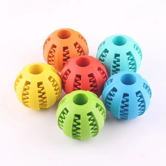 New pet leaking ball toys dogs playing with natural rubber leaking device grappling and biting and grinding elastic toys