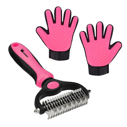 Pet Deshedding Brush Silicone Grooming Gloves Cat Dog Hair Remover Pet Comb Gloves Cleaning Hair Removal Shedding Supplies
