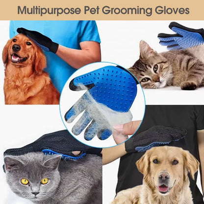 Pet Deshedding Brush Silicone Grooming Gloves Cat Dog Hair Remover Pet Comb Gloves Cleaning Hair Removal Shedding Supplies